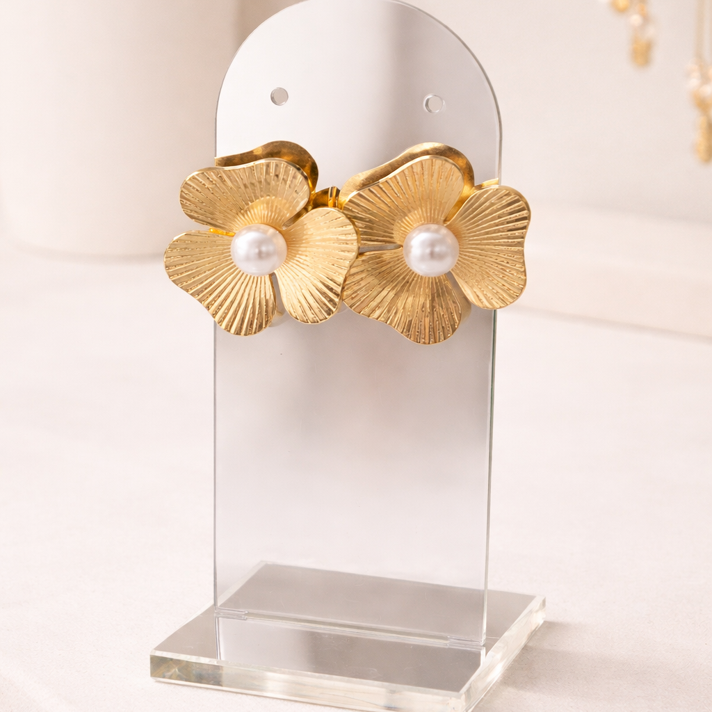 Arete flor perlita