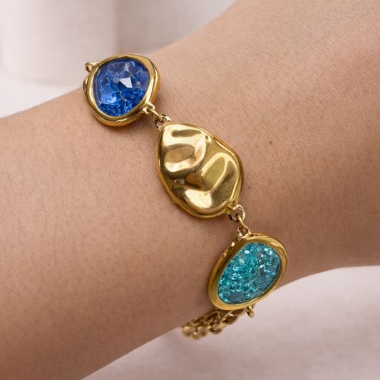Pulsera gema azules