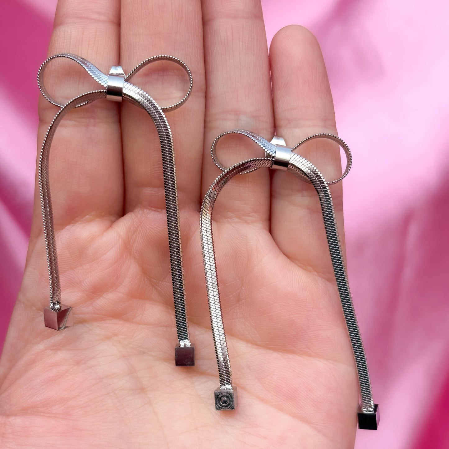 Aretes moñito panza de víbora