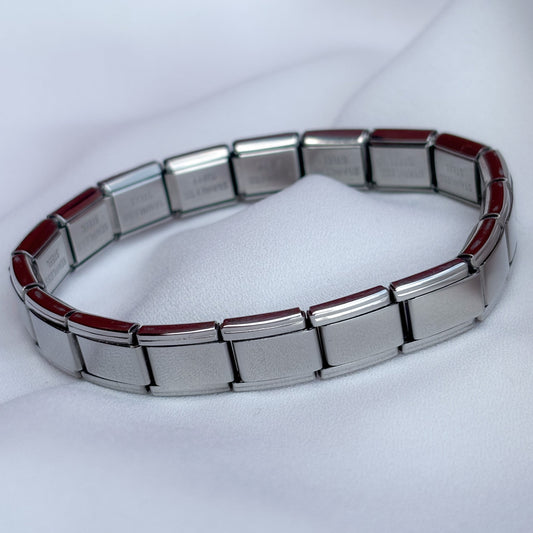 Pulsera italiana plateada