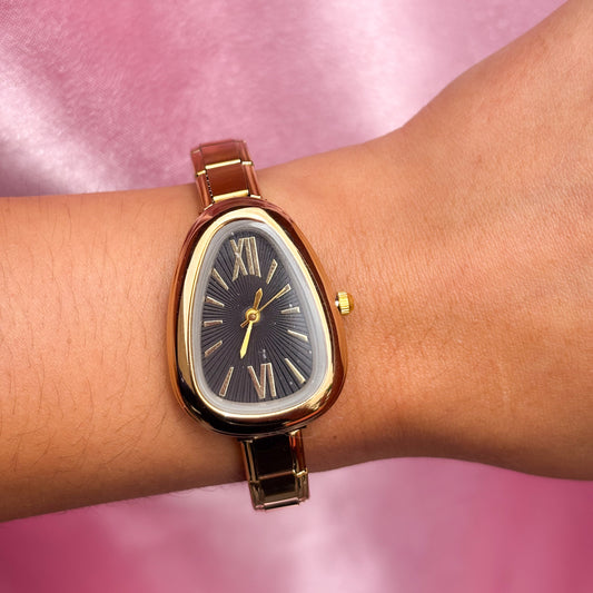 Reloj de pulsera italiana ovalado