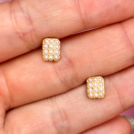 Broqueles pared de perlas