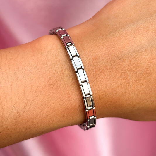 Pulsera italiana mini plateada