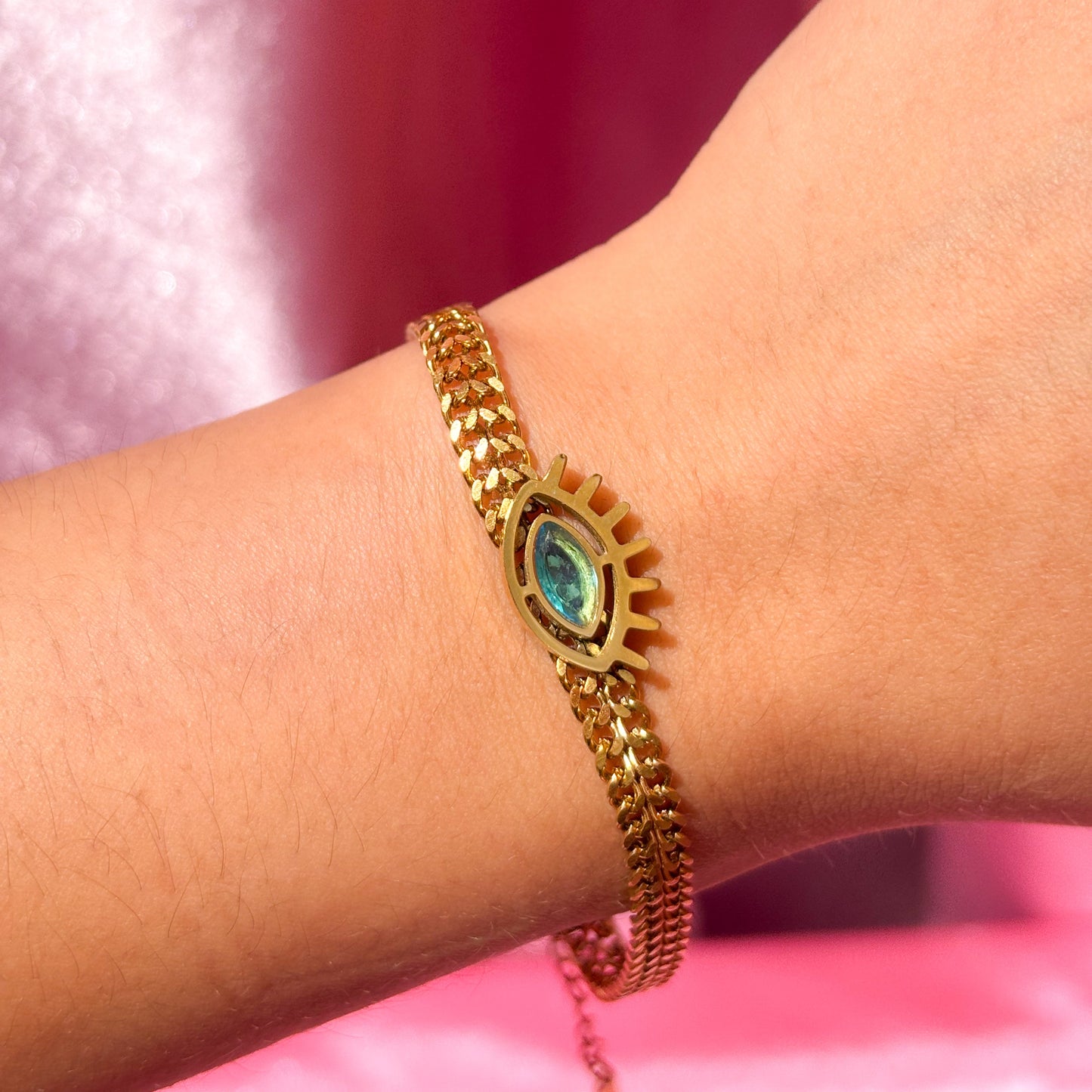 Pulsera ojo turco con cristal