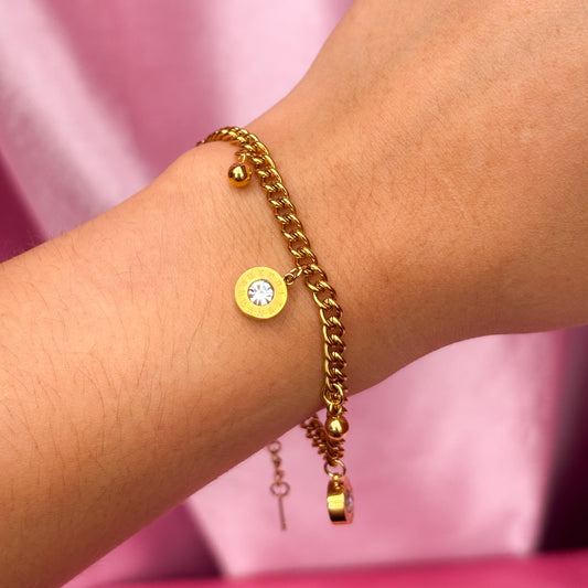 Pulsera dijes de círculos