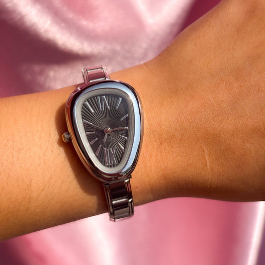 Reloj de pulsera italiano plateado