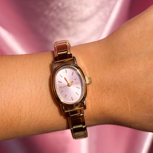 Reloj ovalado de pulsera italiana