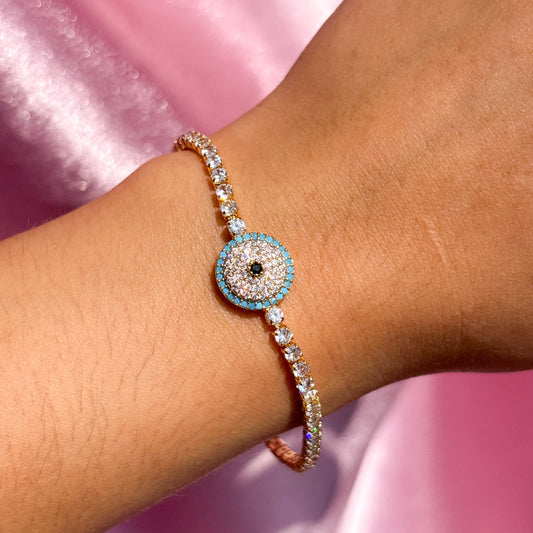 Pulsera tennis ojo