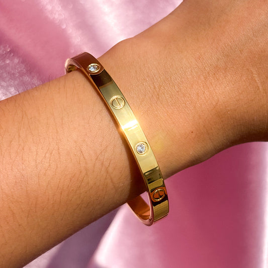 Pulsera tornillo brillante