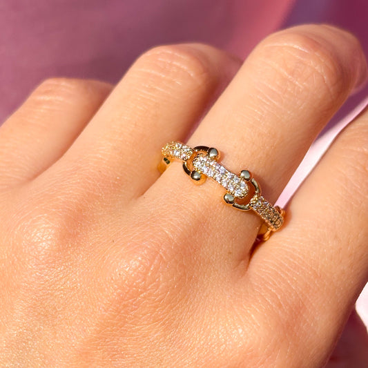 Anillo cinturon brilloso