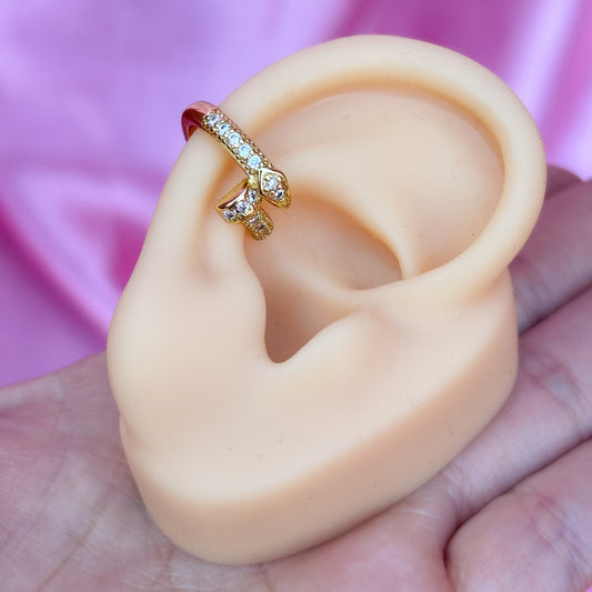 Earcuff de serpiente con circonias